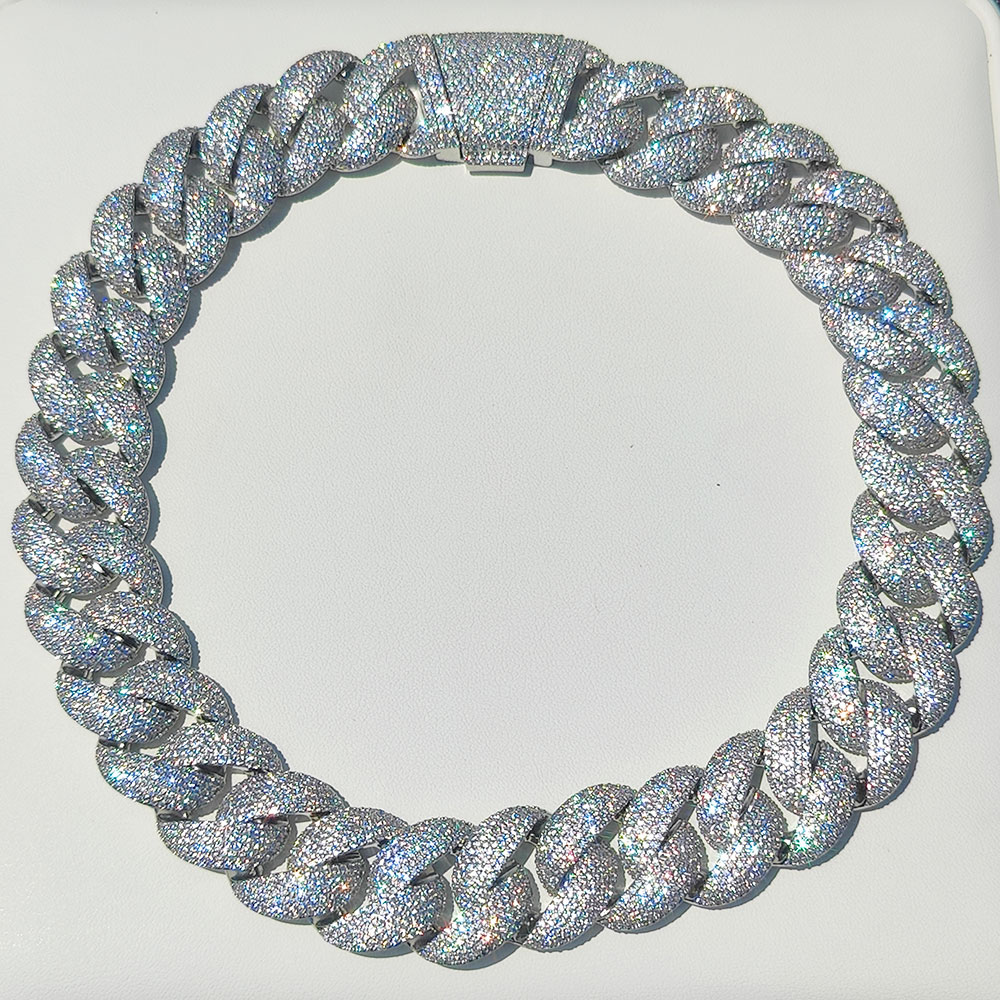 럭셔리 24MM 6열 클러스터 5A 다이아몬드 풀 아이 - Cuban Link Chain 12Mm 리뷰 및 가격