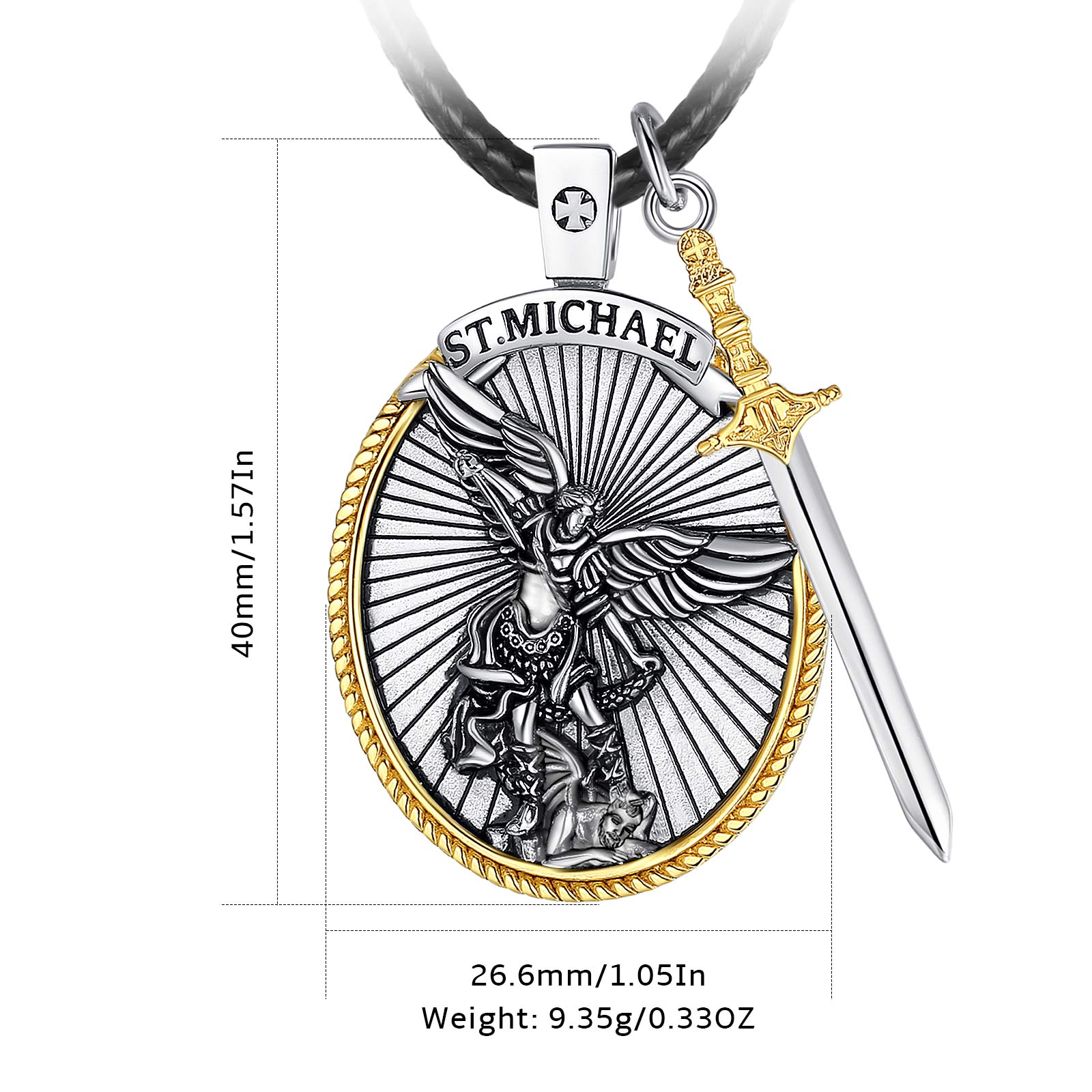 유도라 925 스털링 실버 세인트 마이클 대천사 목걸이 - 925 Sterling Silver Chain Necklace Men 리뷰 및 가격