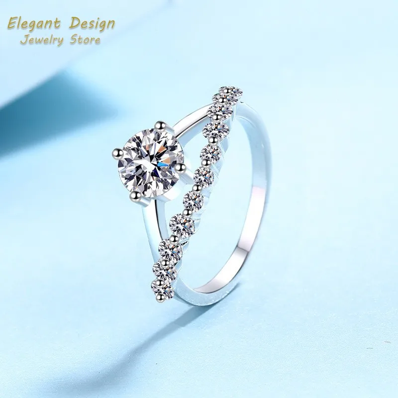 크라운 오브 러브 플래티넘 Pt950 웨딩 밴드, 1캐 - Moissanite Engagement Ring 1 Carat 리뷰 및 가격