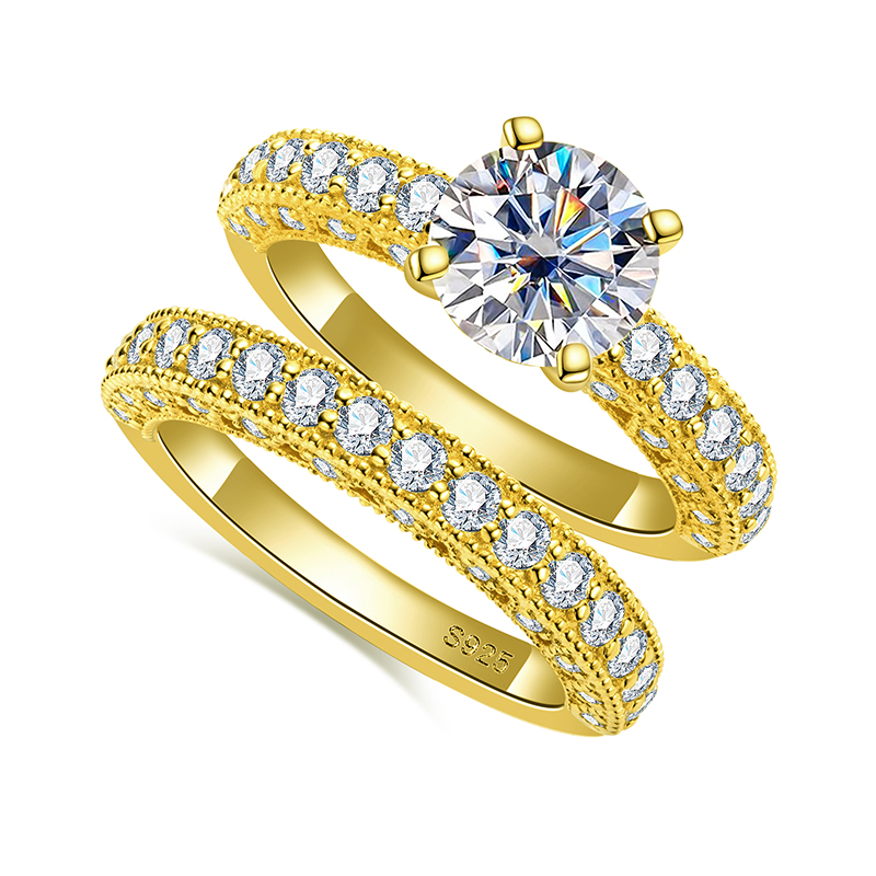 여성용 반지 세트 925 스털링 실버 1캐럿 모이사나이 - Moissanite Engagement Ring 1 Carat 리뷰 및 가격